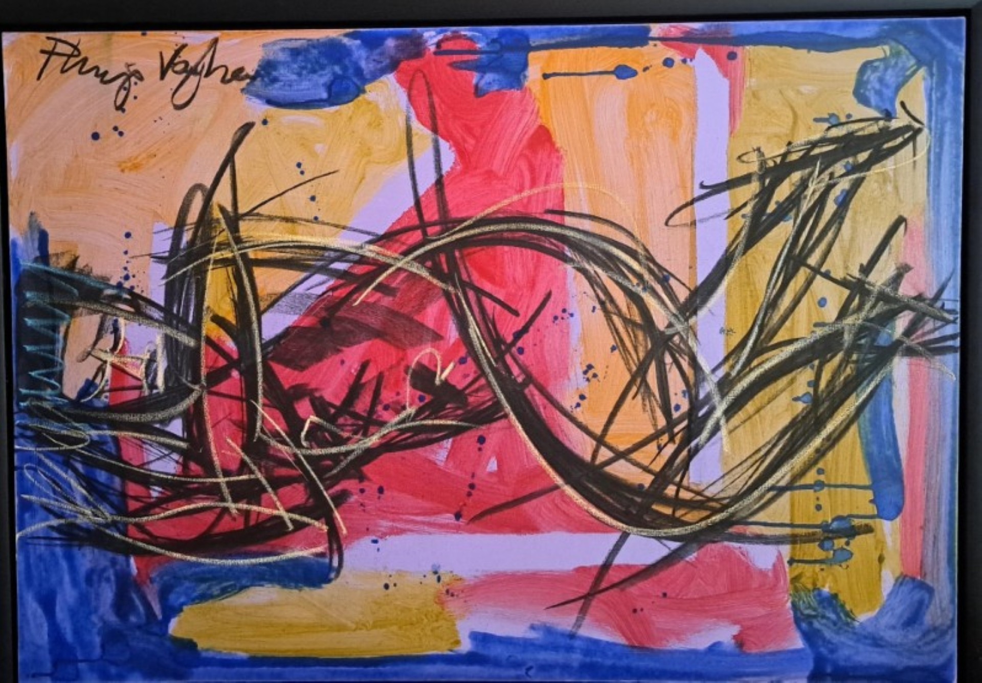 Porthcawl Artist Philip Vaughan Painting of A Nude Woman Playing the Chello - 'The Chellist'